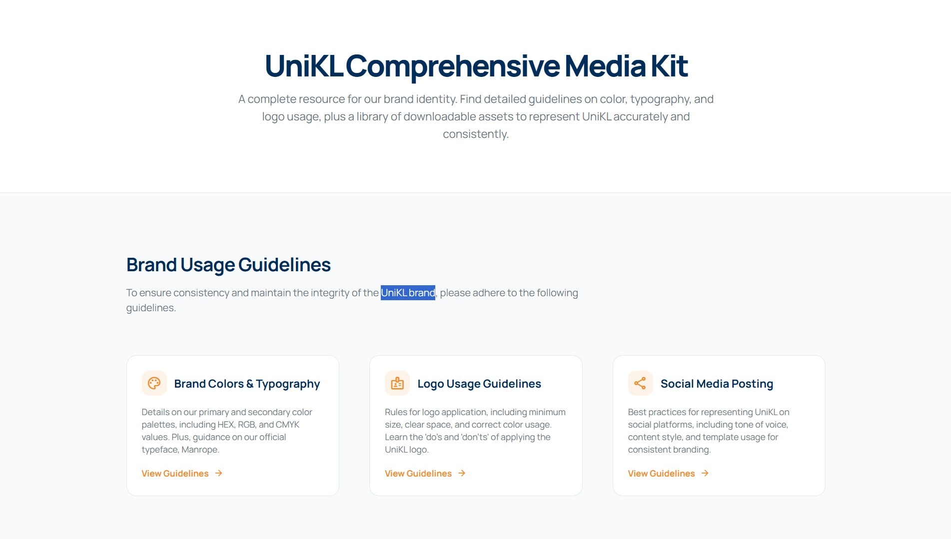 University Brand Guidelines